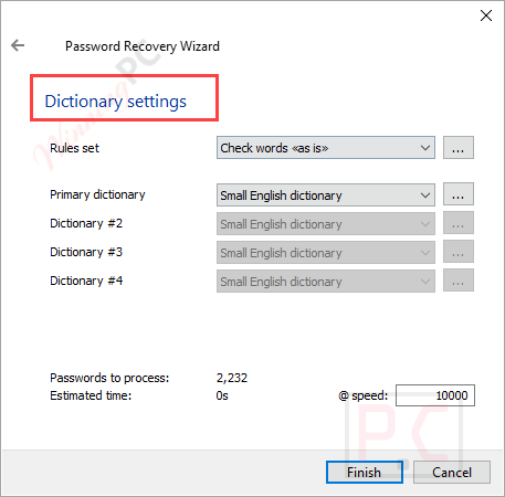 dictionary settings passcovery suite dictionary settings passcovery suite