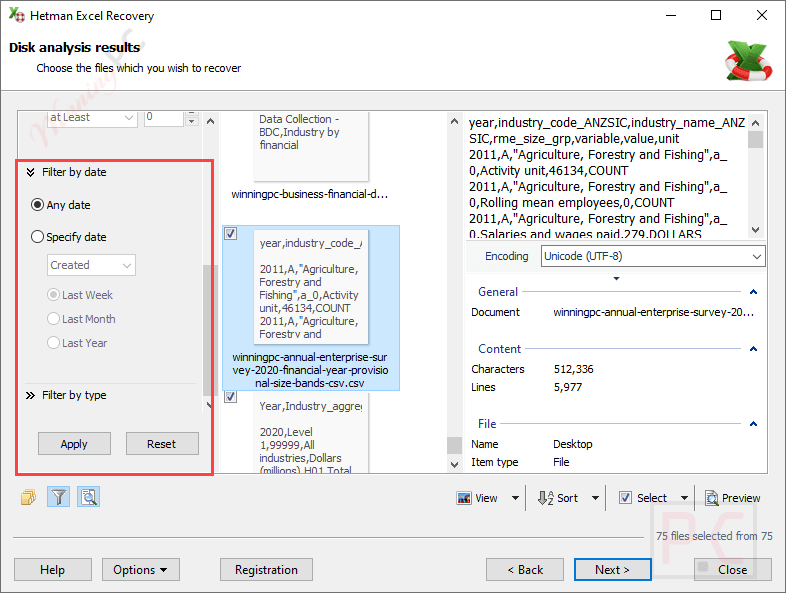 filter hetman excel recovery filter hetman excel recovery