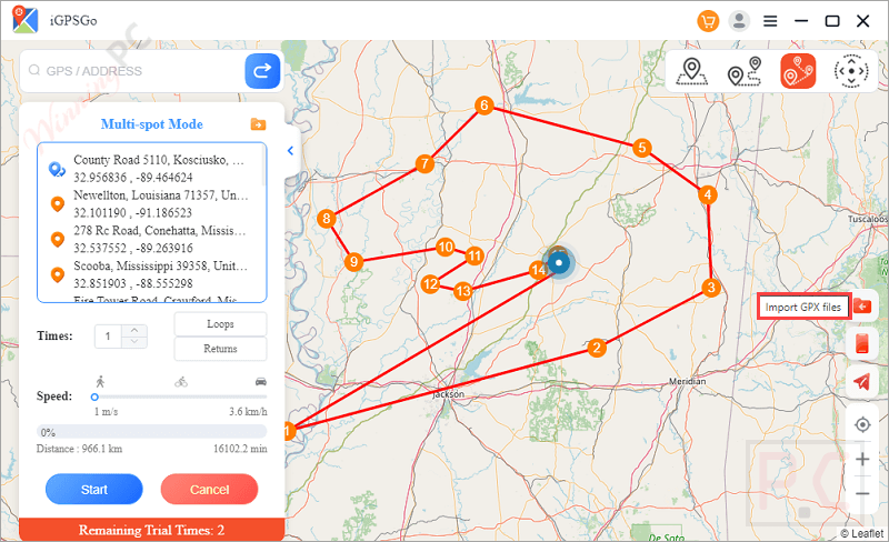 import files itoolpaw igpsgo location changer