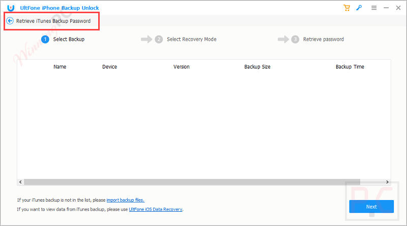 itunes backup password ultfone iphone backup unlock