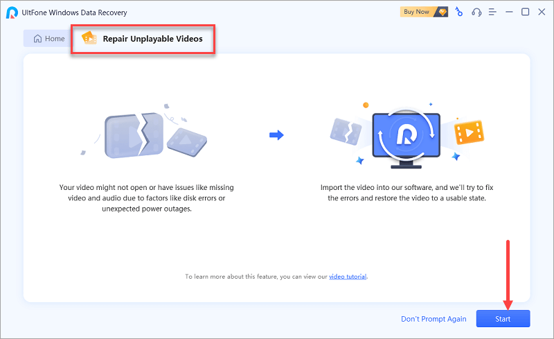 repair unplayable videos ultfone windows data recovery