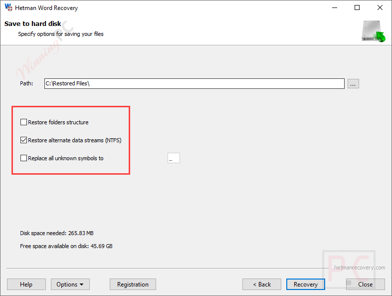 save to hard disk hetman word recovery save to hard disk hetman word recovery