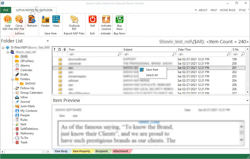 shoviv lotus notes to outlook converter screenshot shoviv lotus notes to outlook converter screenshot
