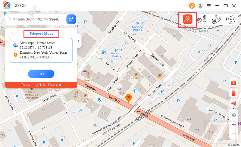 Teleport Mode iToolPaw iGPSGo Location Changer