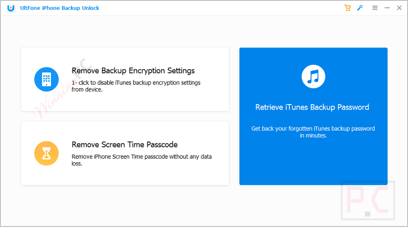 UltFone iPhone Backup Unlock Screenshot Coupon