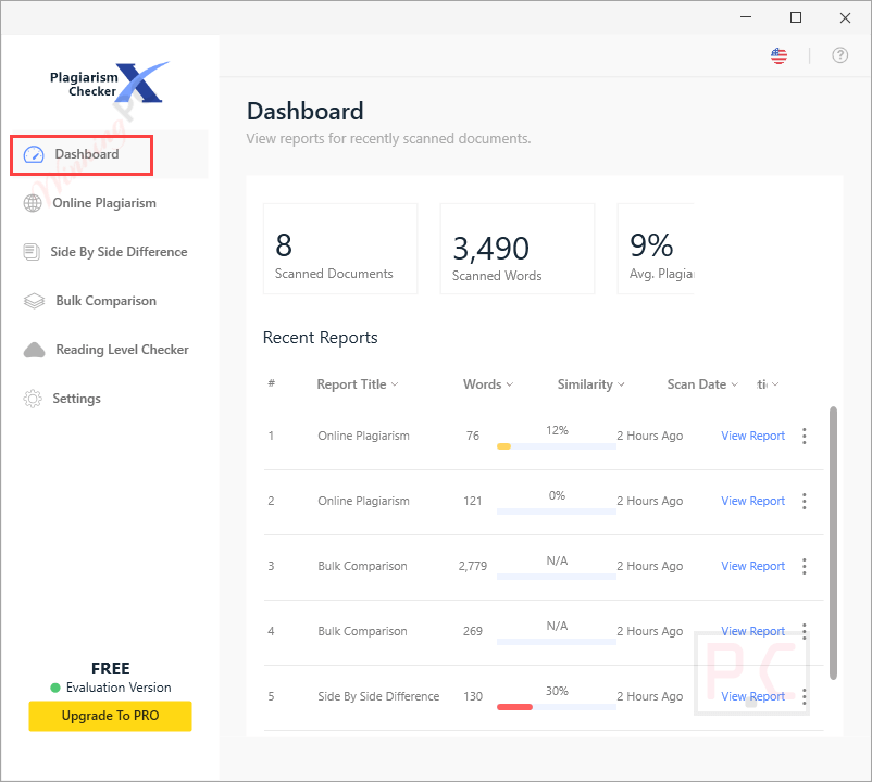 dashhboard plagiarism checker Dashboard Plagiarism Checker X