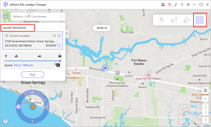 joystick movement ultfone ios location changer joystick movement ultfone ios location changer