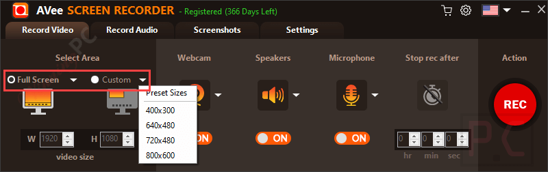 recording mode avee screen recorder recording mode avee screen recorder
