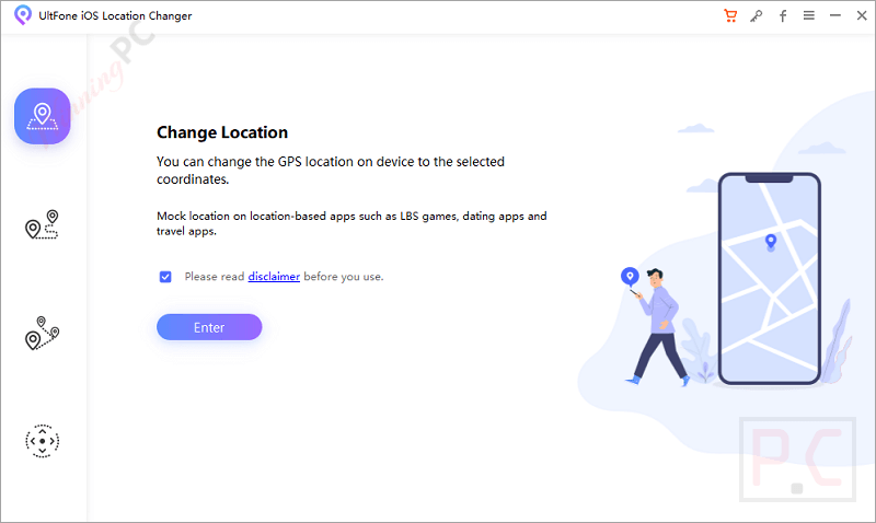 ultfone ios location changer main screenshot UltFone iOS Location Changer Main Screenshot