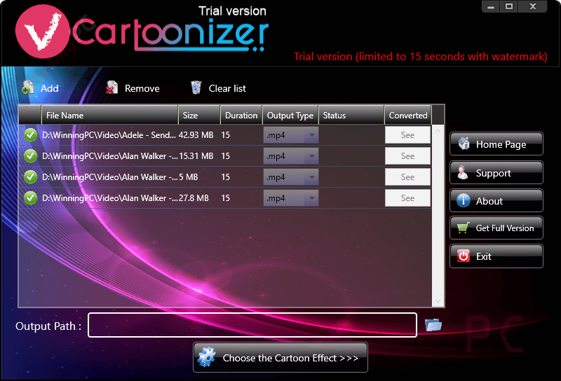 Add Files VCartoonizer