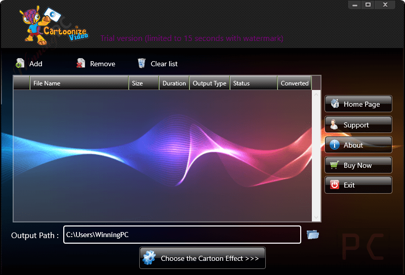 Video Cartoonizer Desktop Software Main Screenshot