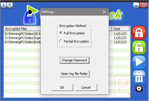 settings video padlock settings video padlock