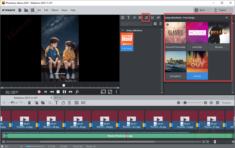 song collections magix photostory