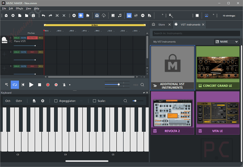vst instruments magix music maker