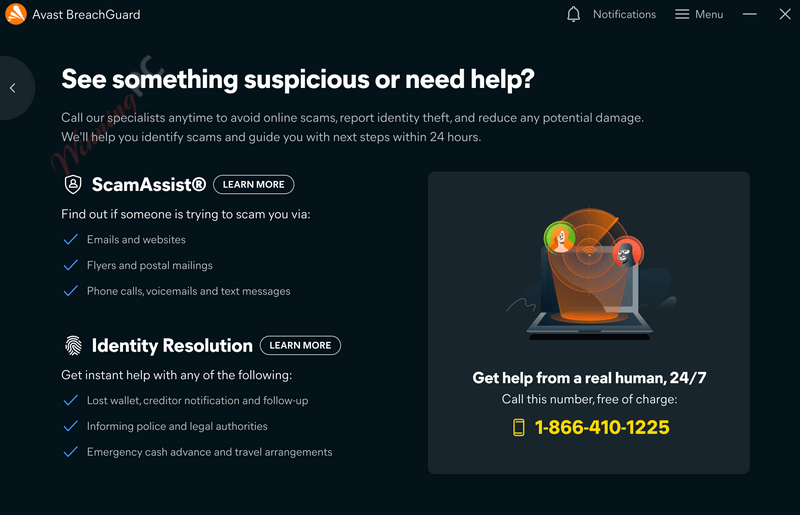 avast breachguard identify assist