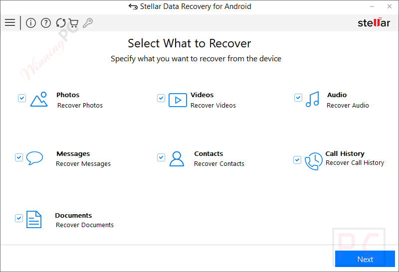 Stellar Data Recovery for Android Main Screenshot