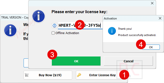 activate vovsoft copy files into multiple folders