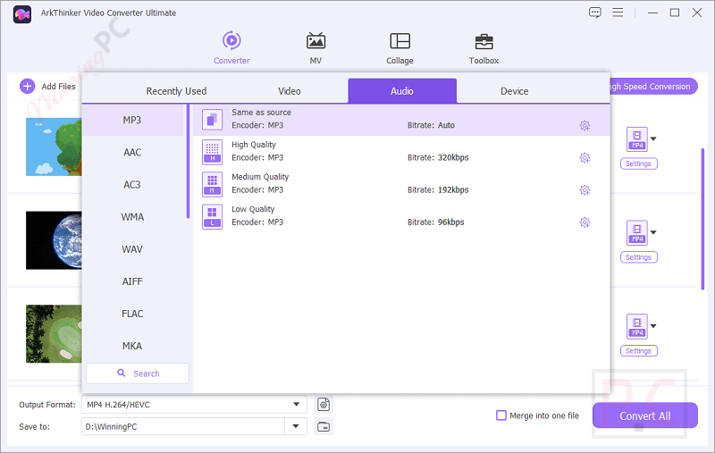 formats arkthinker video converter ultimate