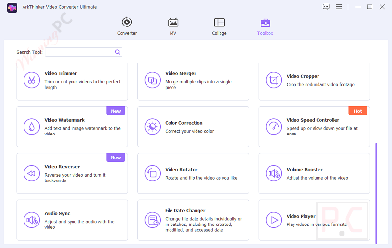 toolbox arkthinker video converter ultimate