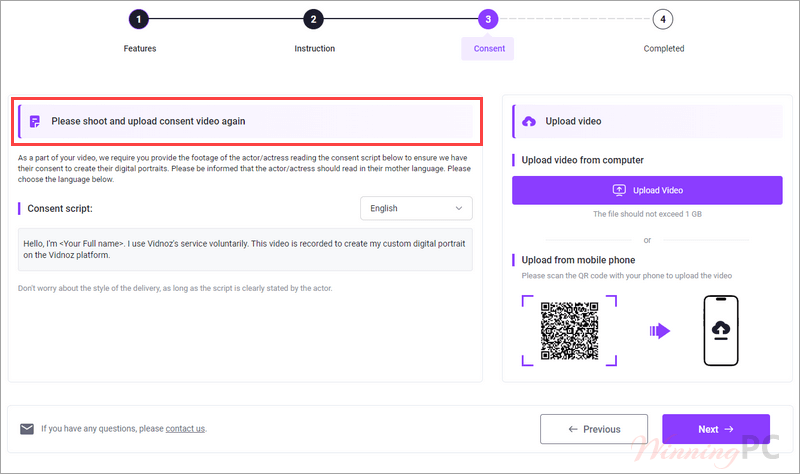 vidnoz custom avatar consent vidnoz custom avatar consent