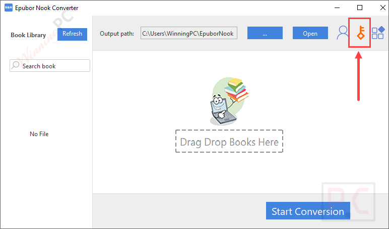 activate epubor nook converter