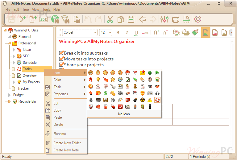 allmynotes organizer deluxe 2024 add items allmynotes organizer deluxe 2024 add items
