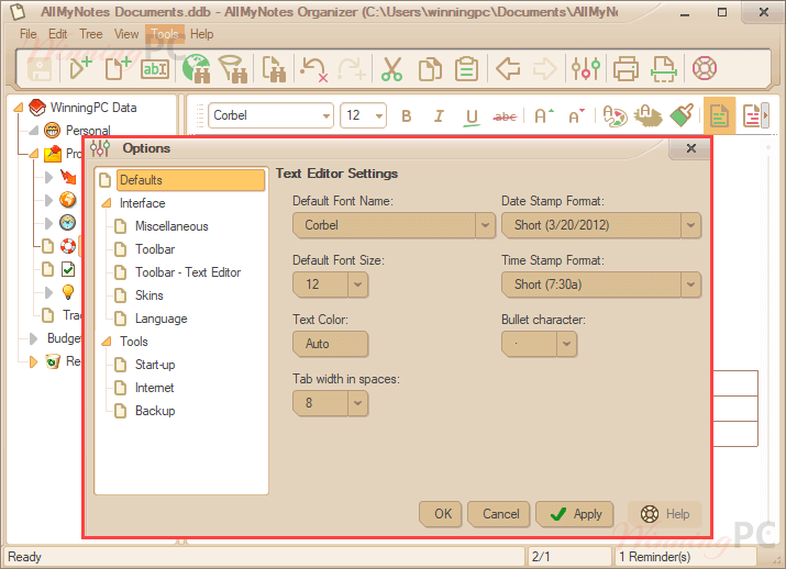 allmynotes organizer deluxe 2024 options allmynotes organizer deluxe 2024 options