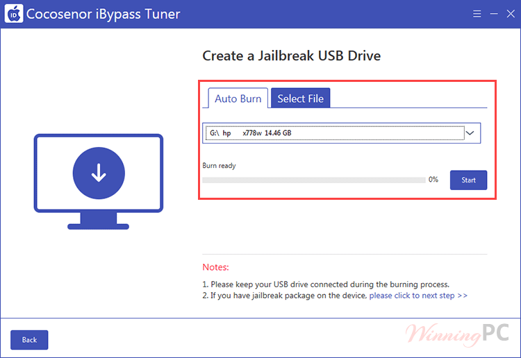 cocosenor ibypass tuner create jailbreak usb
