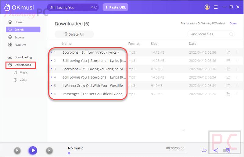 okmusi mp3 downloader pro downloaded