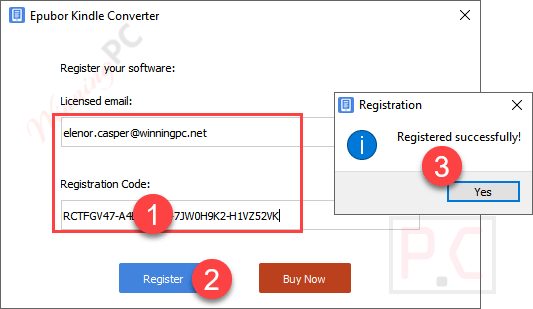register epubor kindle converter