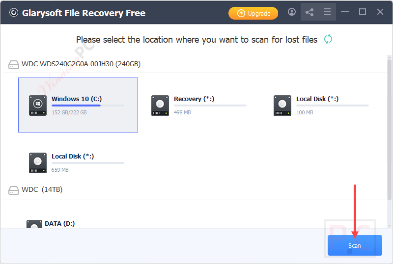 Glarysoft File Recovery Pro Main Screenshot