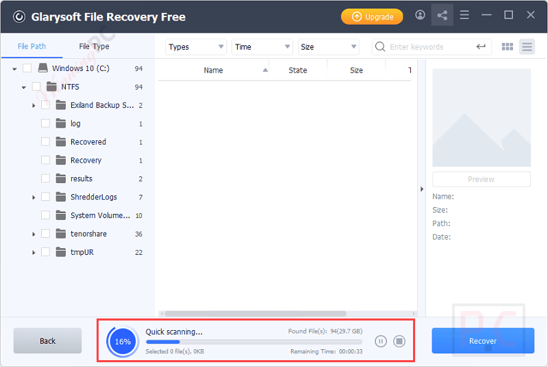 scanning glarysoft file recovery pro