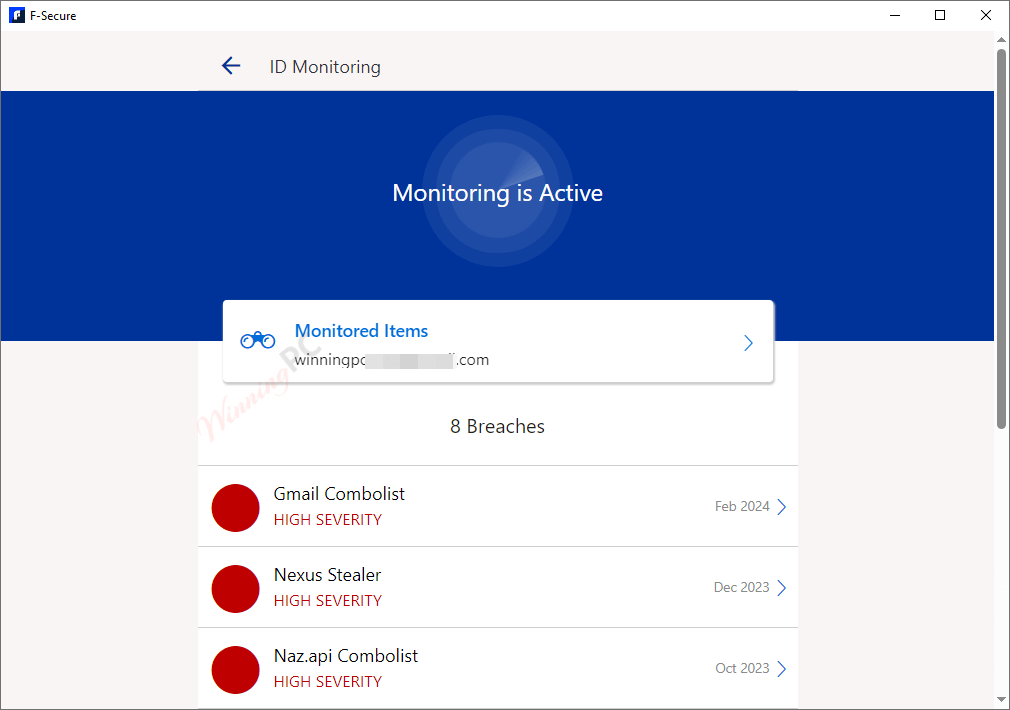 f secure id protection monitoring is active f secure id protection monitoring is active