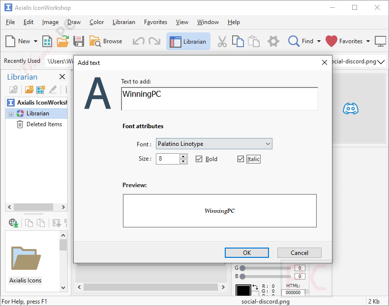 add text axialis iconworkshop add text axialis iconworkshop