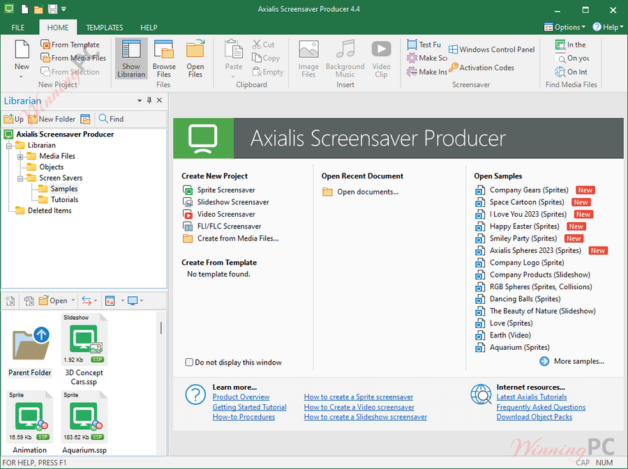 Axialis Screensaver Producer Screenshot