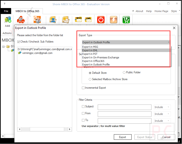 export type shoviv mbox to office 365 export type shoviv mbox to office 365
