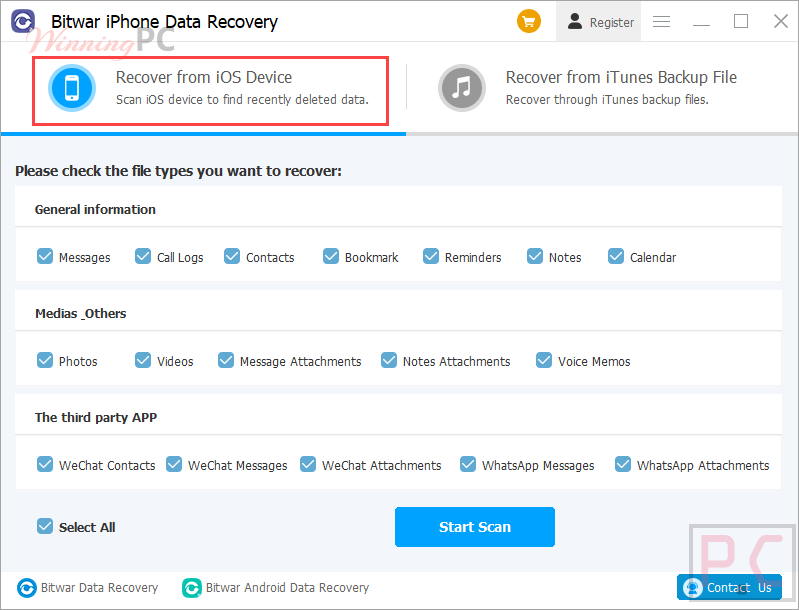 image Bitwar iPhone Data Recovery Coupon Code Free