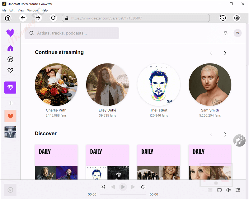 ondesoft deezer music converter main screenshot Ondesoft Deezer Music Converter Main Screenshot