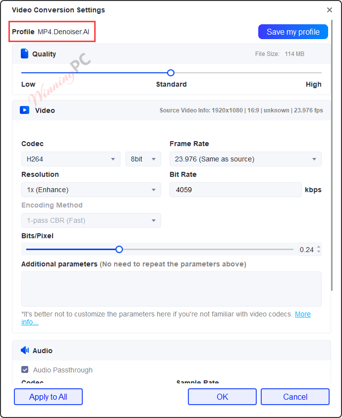 unifab denoise ai settings unifab denoise ai settings