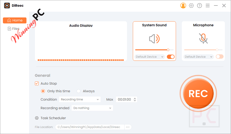 audio amoyshare direec screen recorder