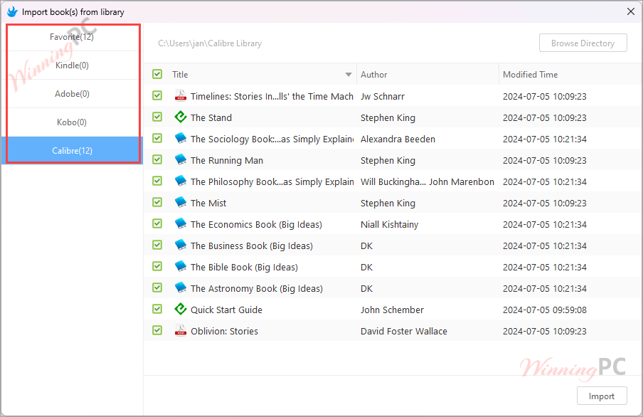 epubor ebook manager import ebooks