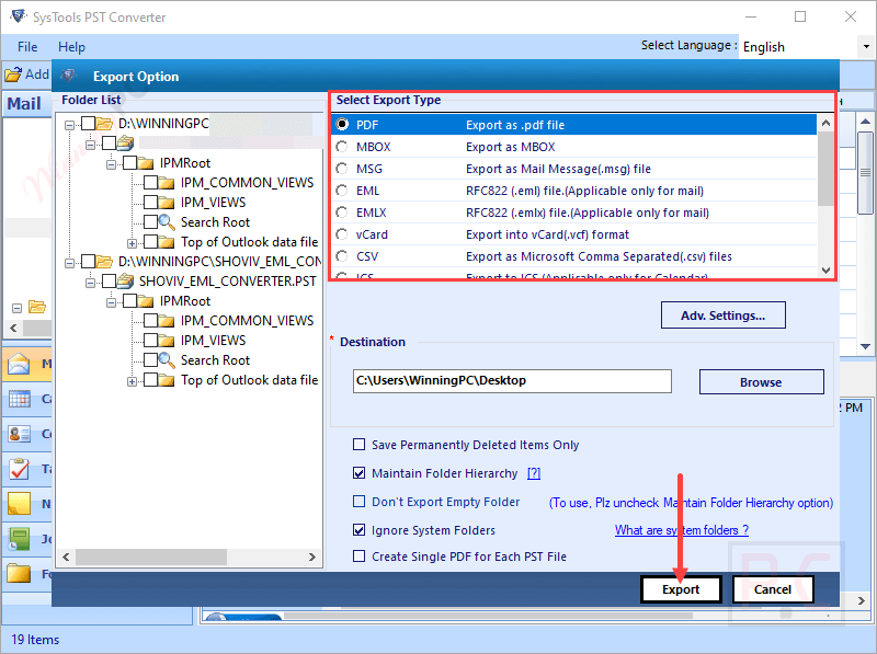 export systools pst converter export systools pst converter