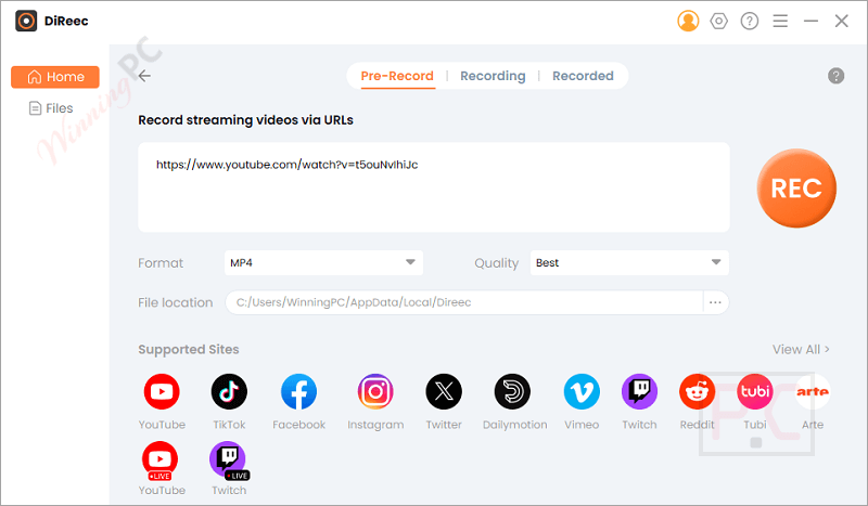 streaming amoyshare direec screen recorder