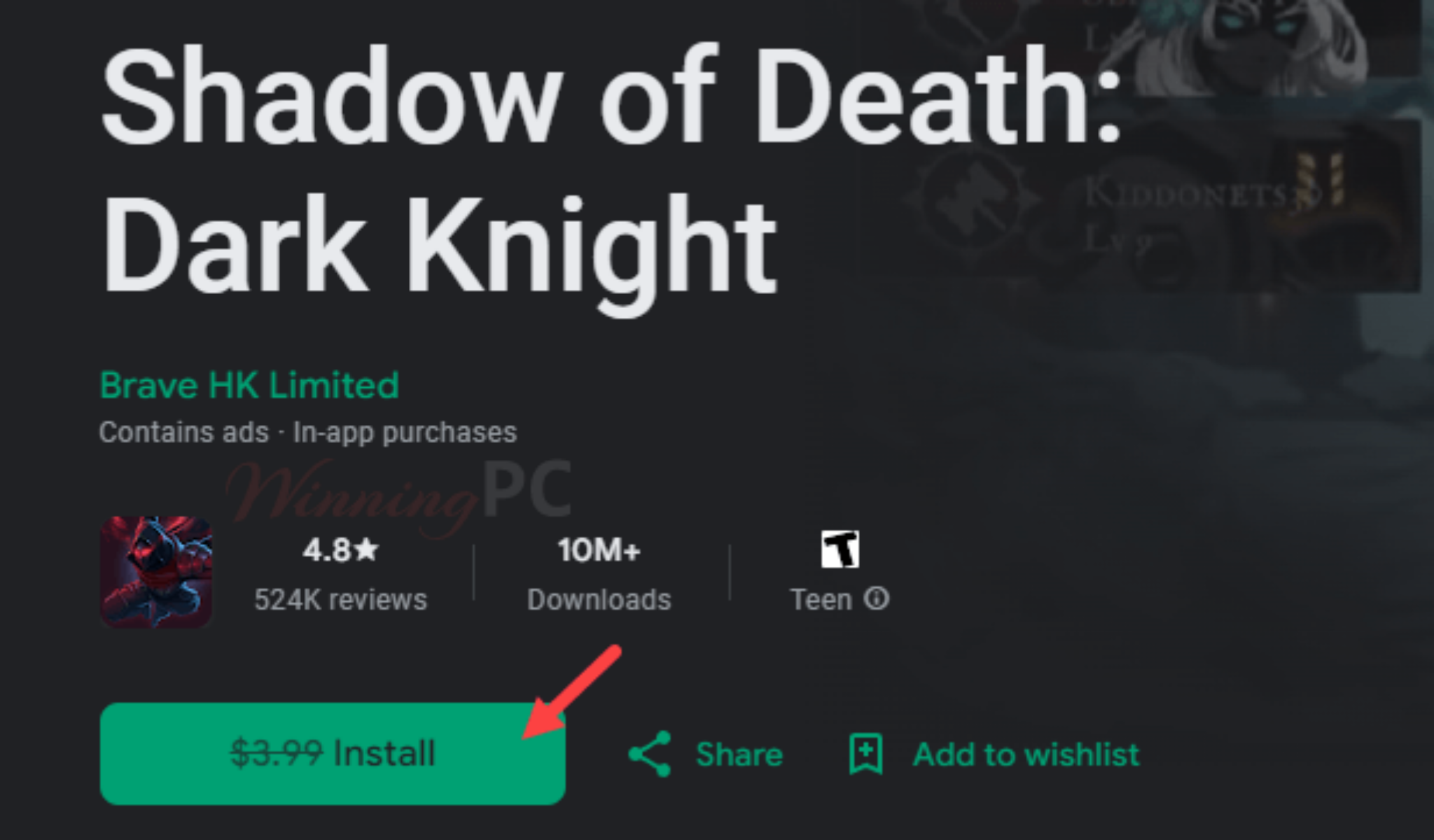 Shadow of Death Dark Knight Game for Free [Android]