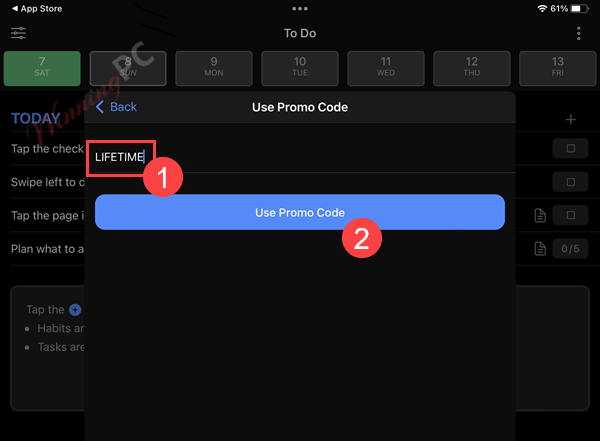 motidayt task habit tracker giveaway step 2