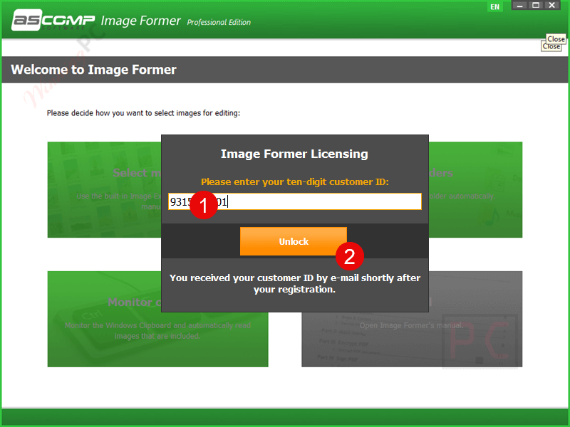 unlock ascomp image former pro