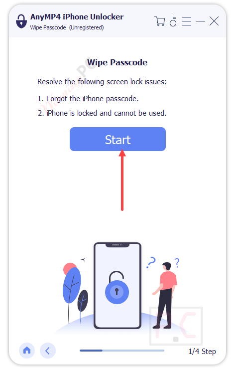 wipe passcode anymp4 iphone unlocker wipe passcode anymp4 iphone unlocker