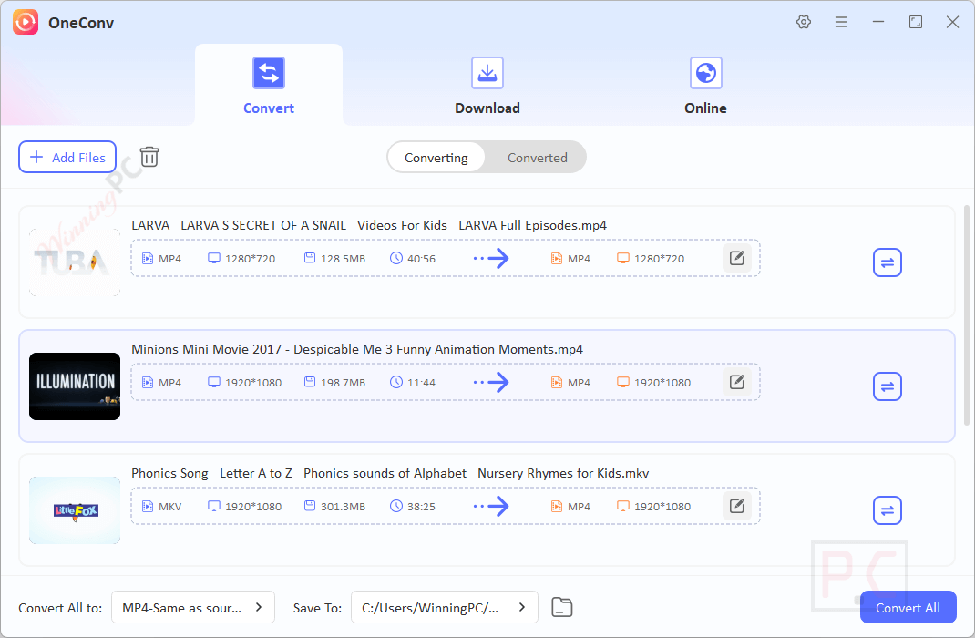 add files oneconv video converter add files oneconv video converter