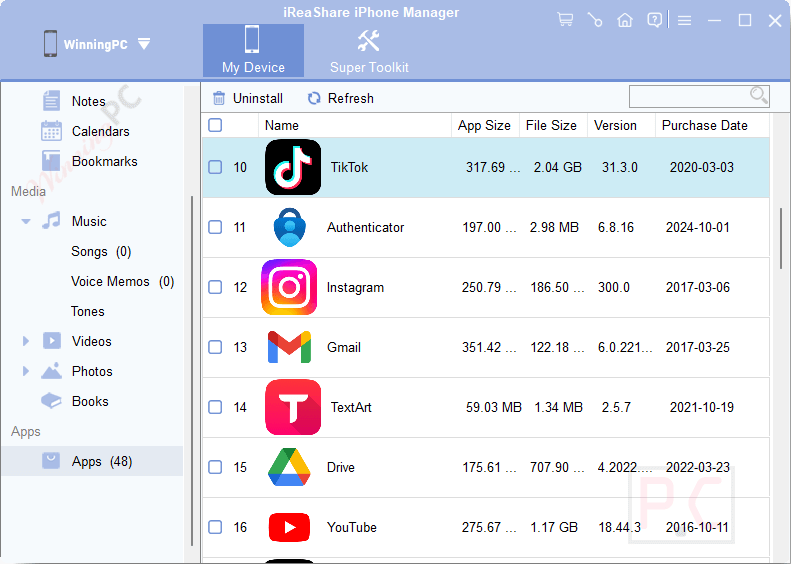 apps ireashare iphone manager