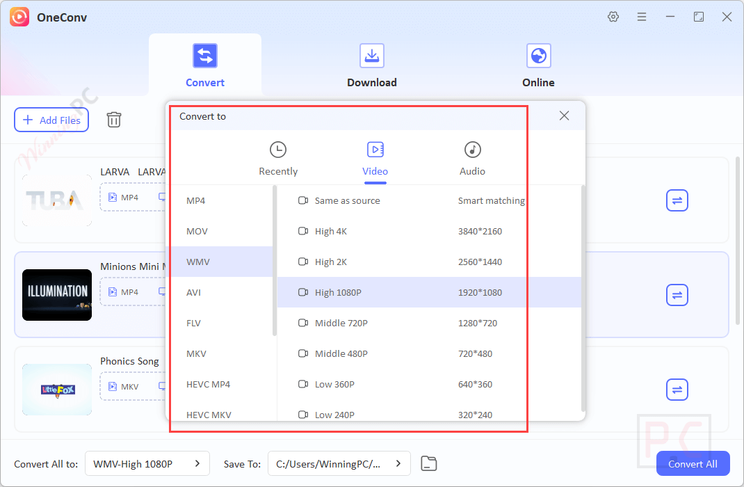 file to convert oneconv video converter file to convert oneconv video converter